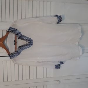 Fleur Blue linen and cotton.  Size L